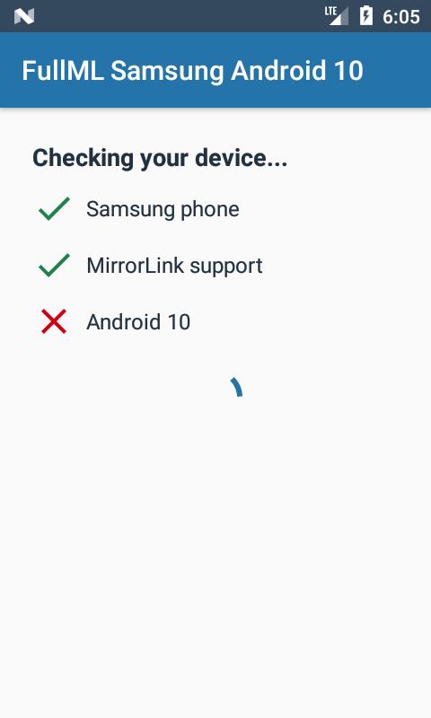 Full MirrorLink Samsung Android 10 1.0 Screenshot 1