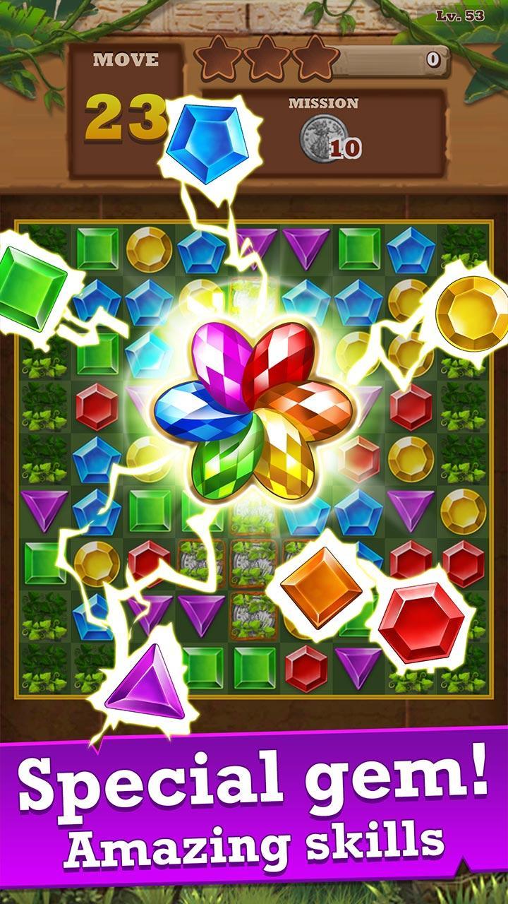 Jungle Gem Blast Match 3 Jewel Crush Puzzles screenshot