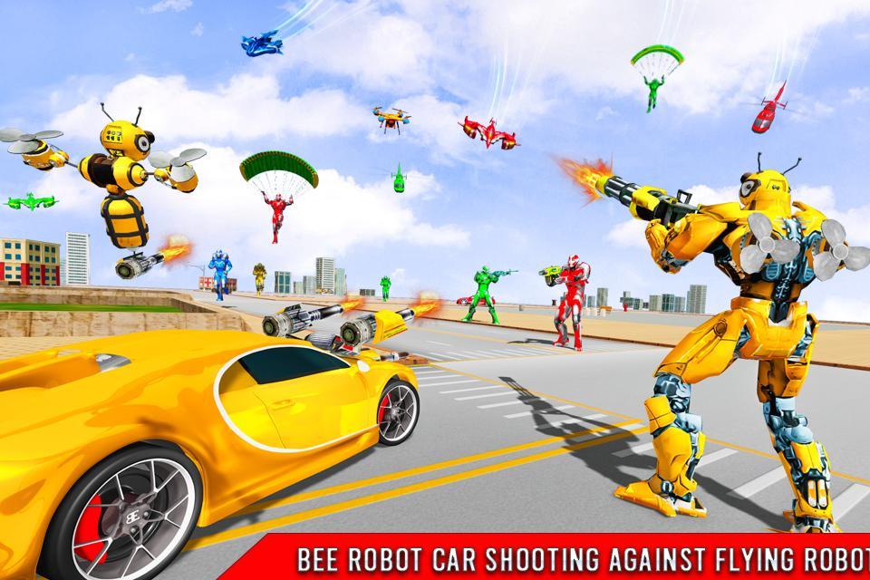 Bee Robot Car Transformation Game: Robot Car Games 1.7 Screenshot 1