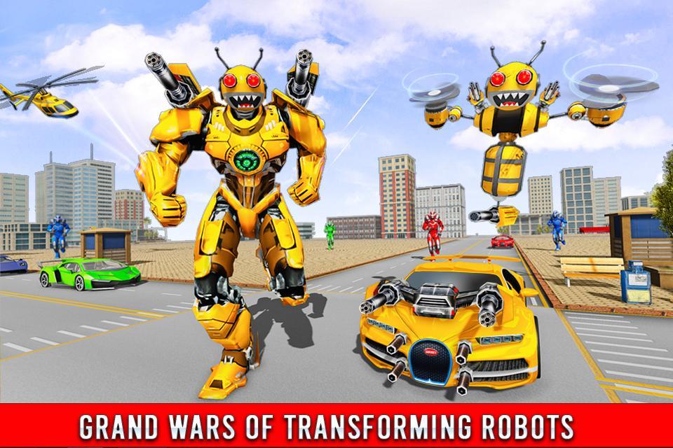 Bee Robot Car Transformation Game: Robot Car Games 1.7 Screenshot 10