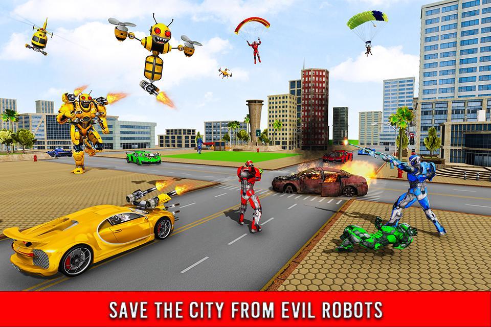 Bee Robot Car Transformation Game: Robot Car Games 1.7 Screenshot 13