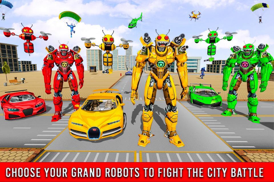 Bee Robot Car Transformation Game: Robot Car Games 1.7 Screenshot 14