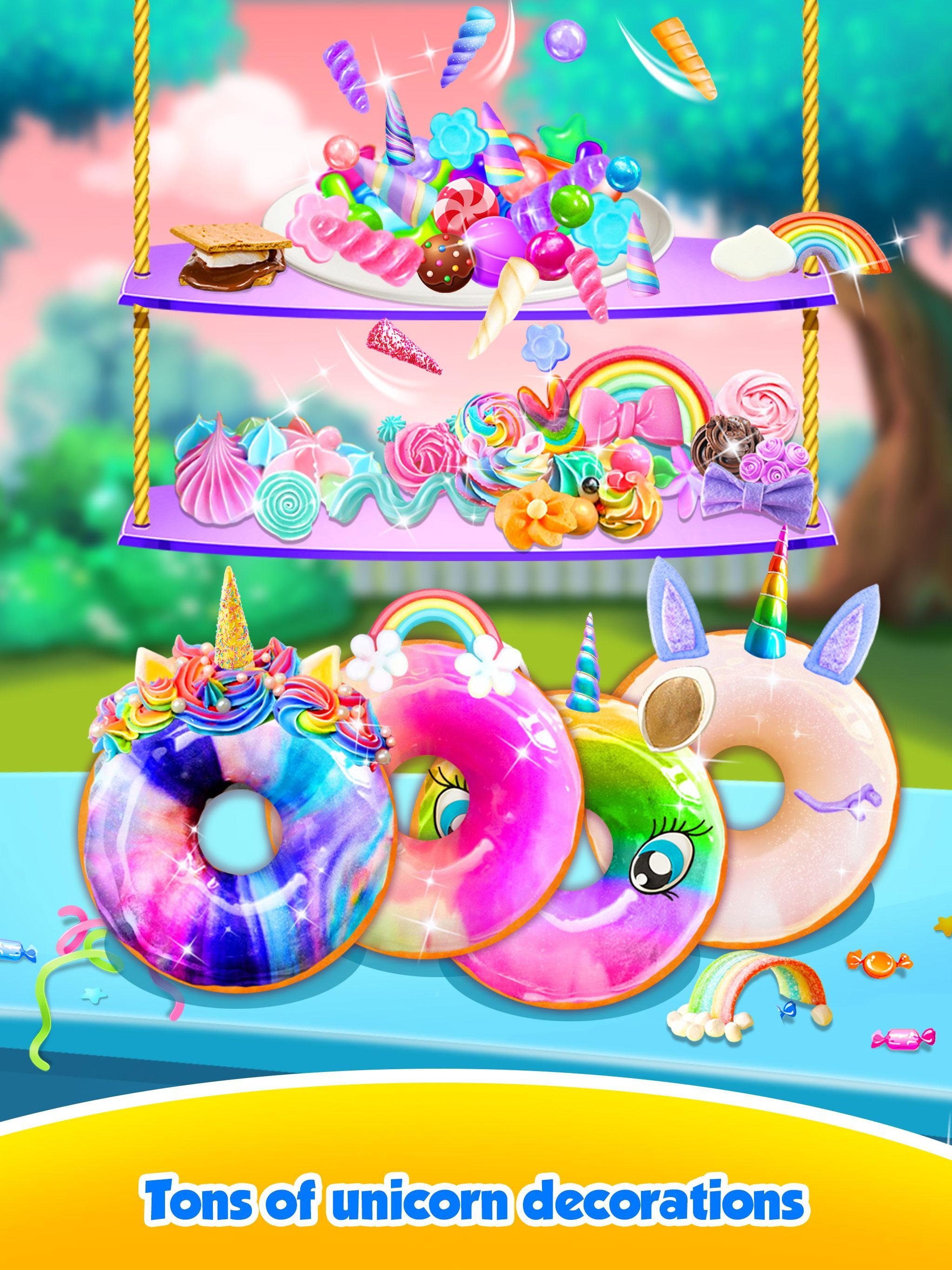 Unicorn Rainbow Donut - Sweet Desserts Bakery Chef 1.4.2 Screenshot 11