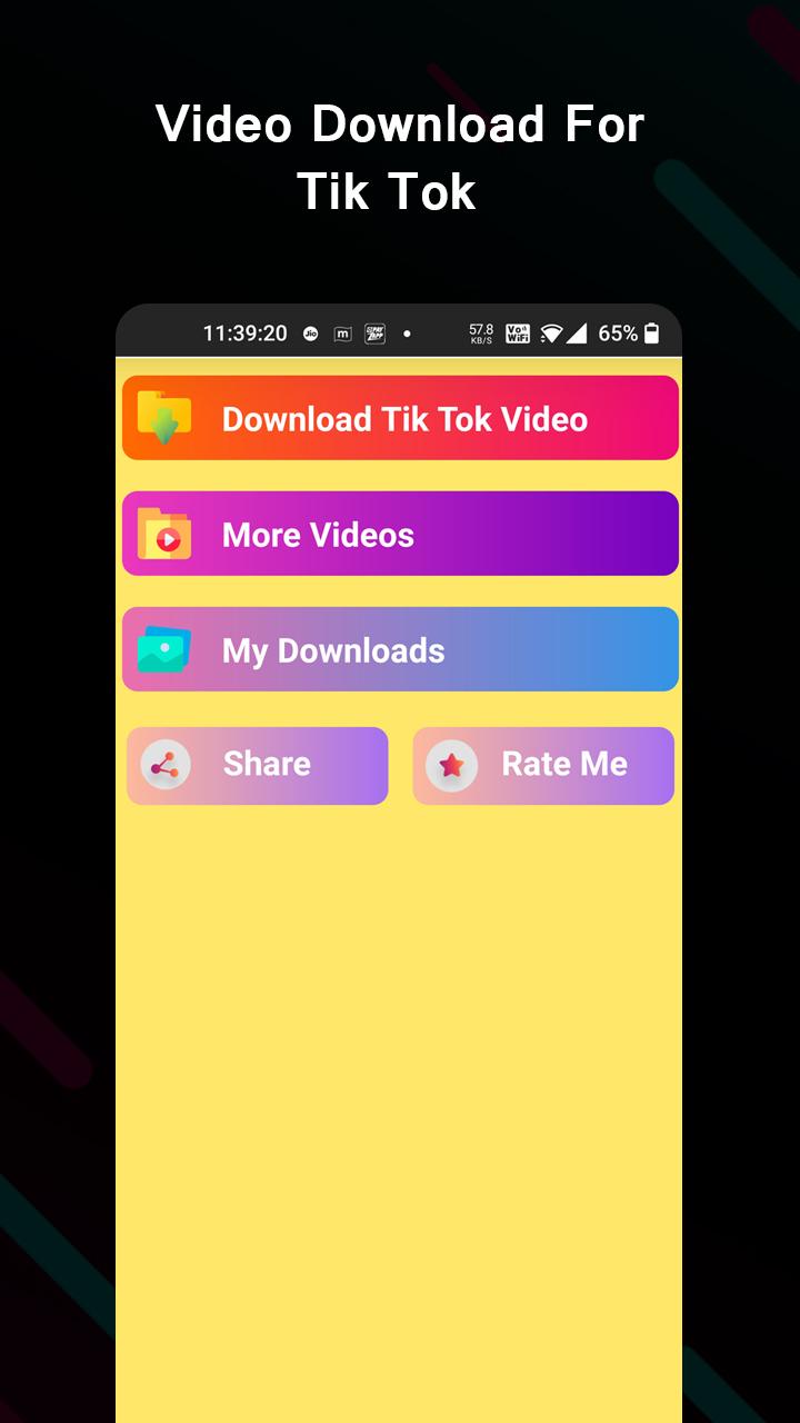 Video Downloader For Tik Tok - Without Watermark 1.2 Screenshot 2