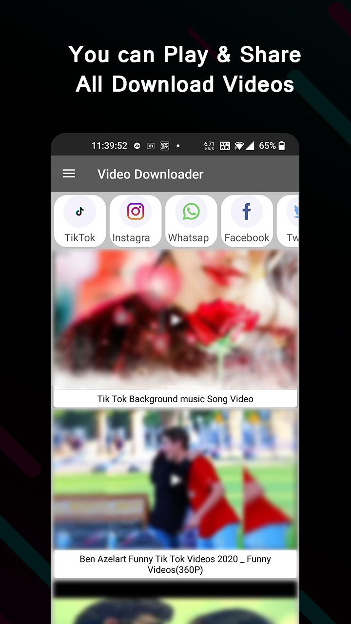 Video Downloader For Tik Tok - Without Watermark 1.2 Screenshot 4
