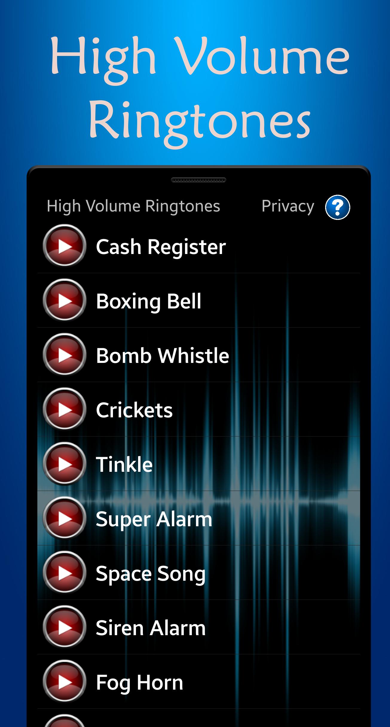 High Volume Ringtones 3.0.7 Screenshot 1