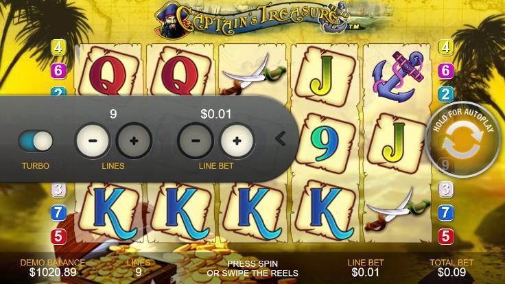 Casino Free Reel Game - CAPTAINS TREASURE 1.0.2 Screenshot 1