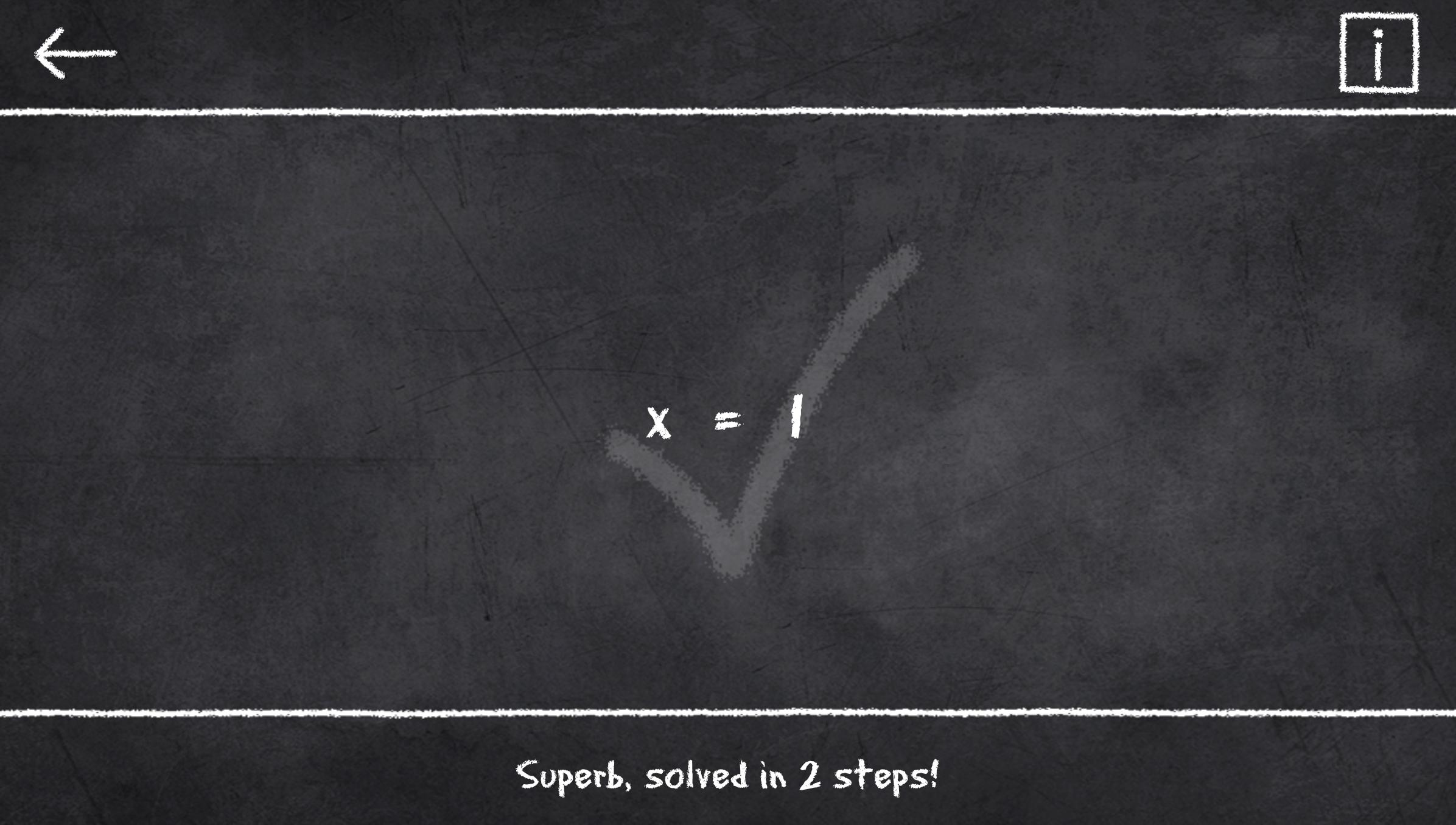 x=1: Learn to solve equations 2.3.2 Screenshot 2