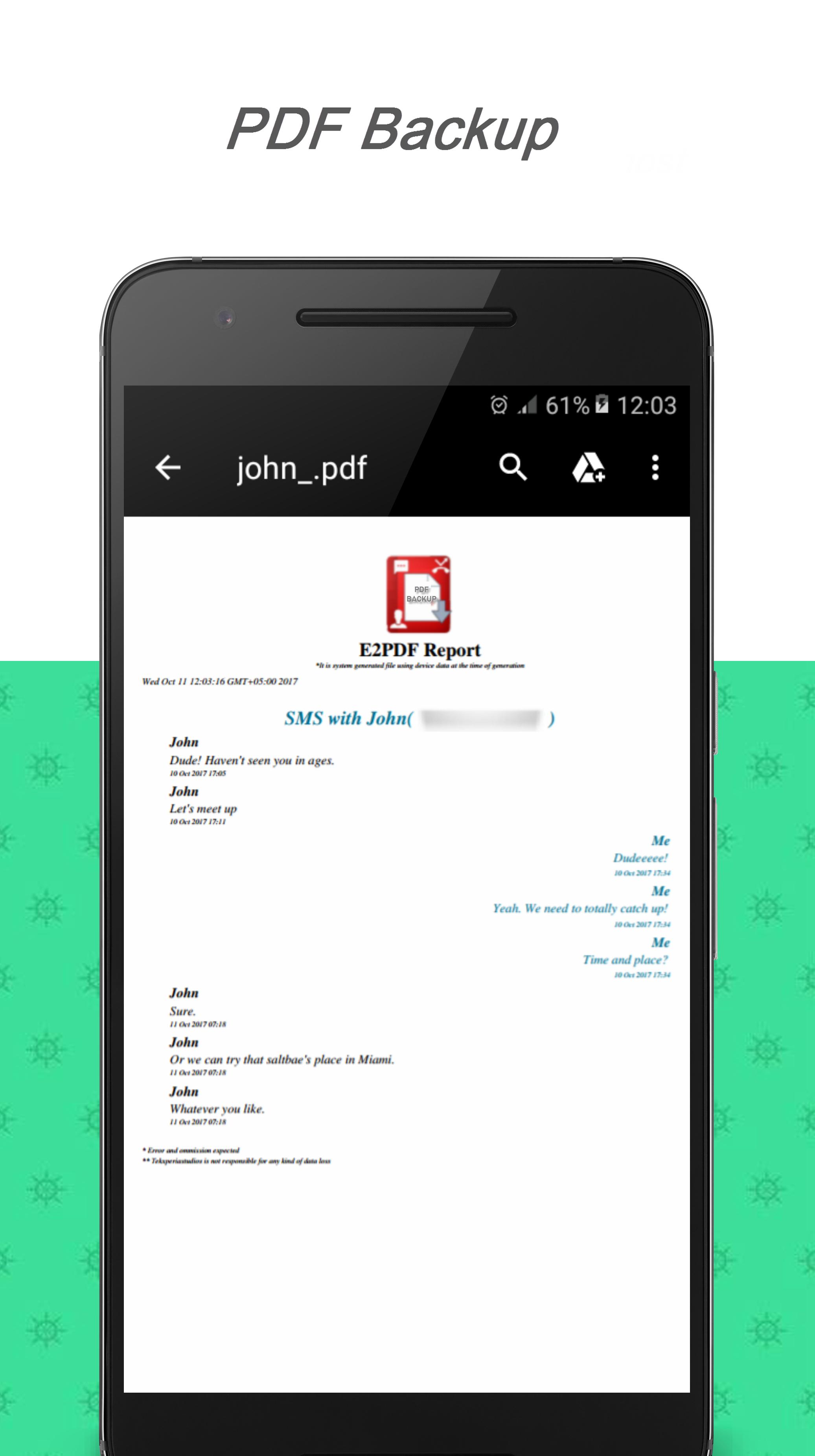 E2PDF - Backup Restore SMS,Call,Contact,TrueCaller 19.08.2020 Screenshot 4