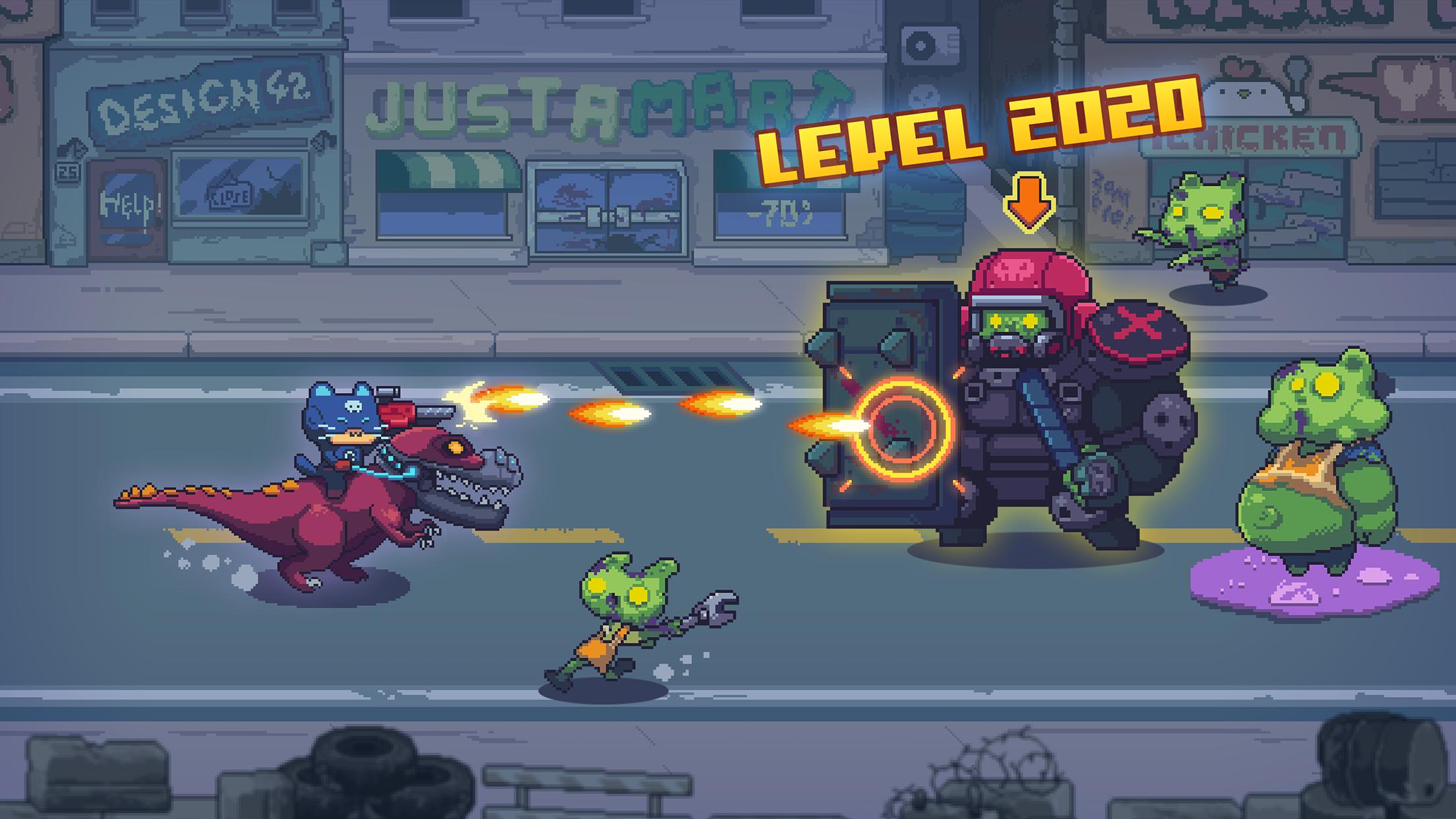 Cat Gunner Super Zombie Shooter Pixel 1.7.1 Screenshot 1