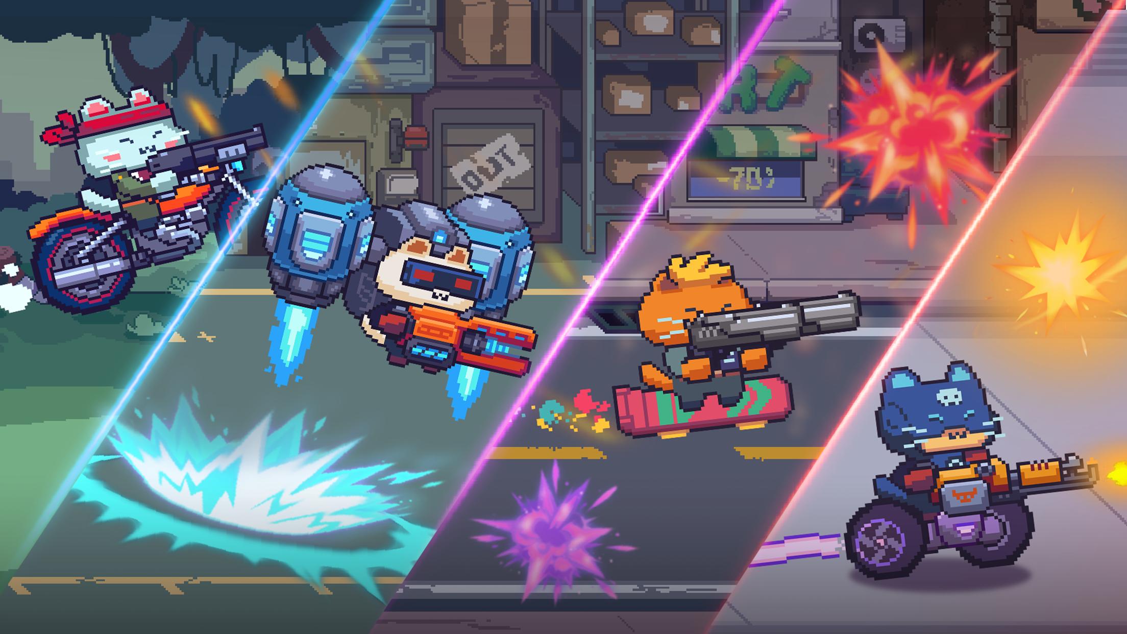 Cat Gunner Super Zombie Shooter Pixel 1.7.1 Screenshot 2