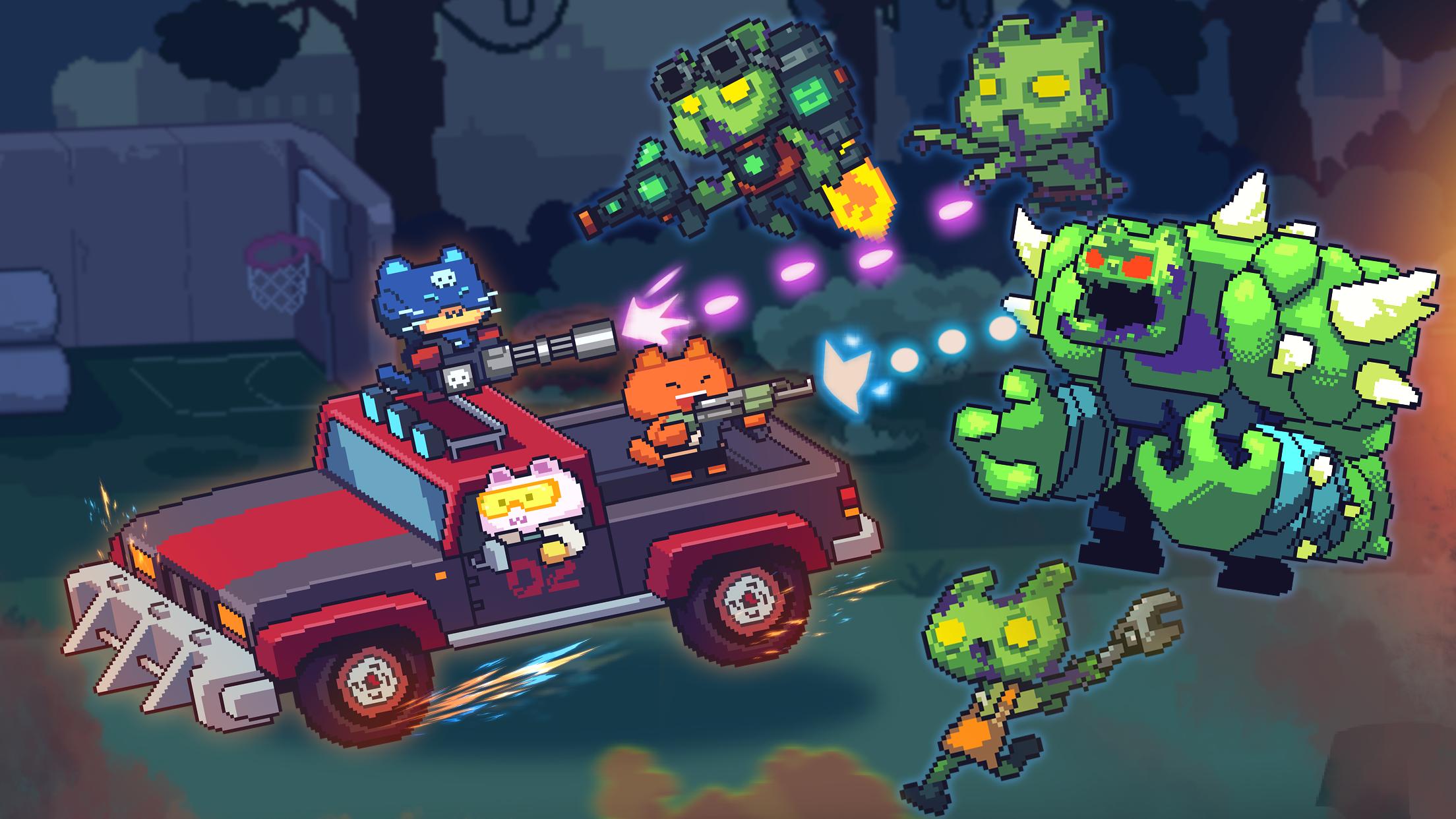 Cat Gunner Super Zombie Shooter Pixel 1.7.1 Screenshot 3