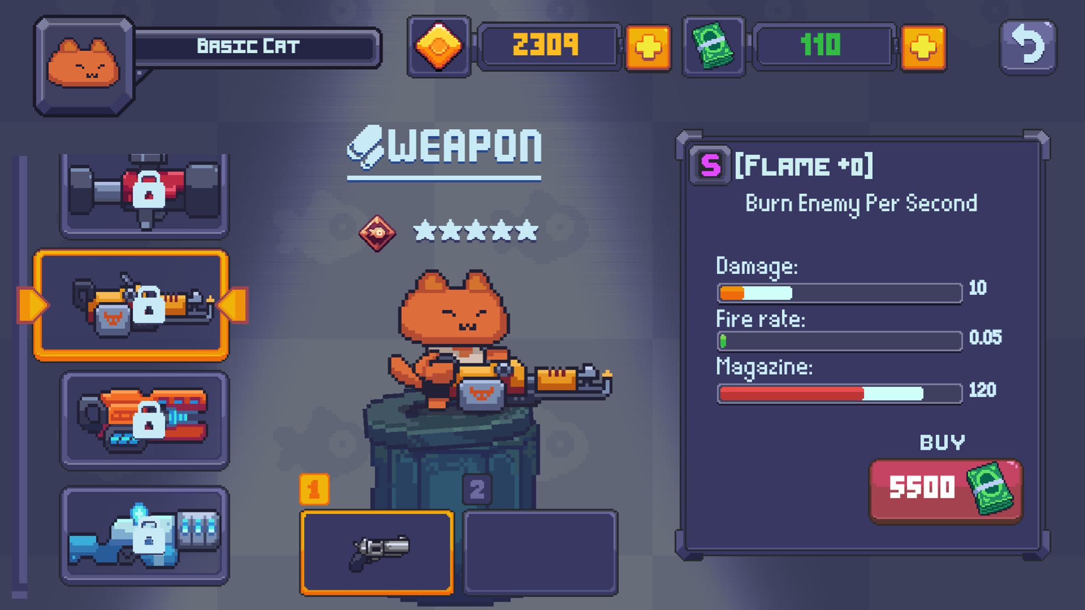 Cat Gunner Super Zombie Shooter Pixel 1.7.1 Screenshot 5