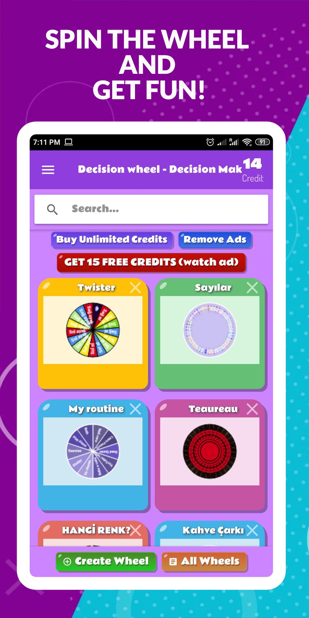 Decision Wheel - Decision Maker 1.1.6 Screenshot 1