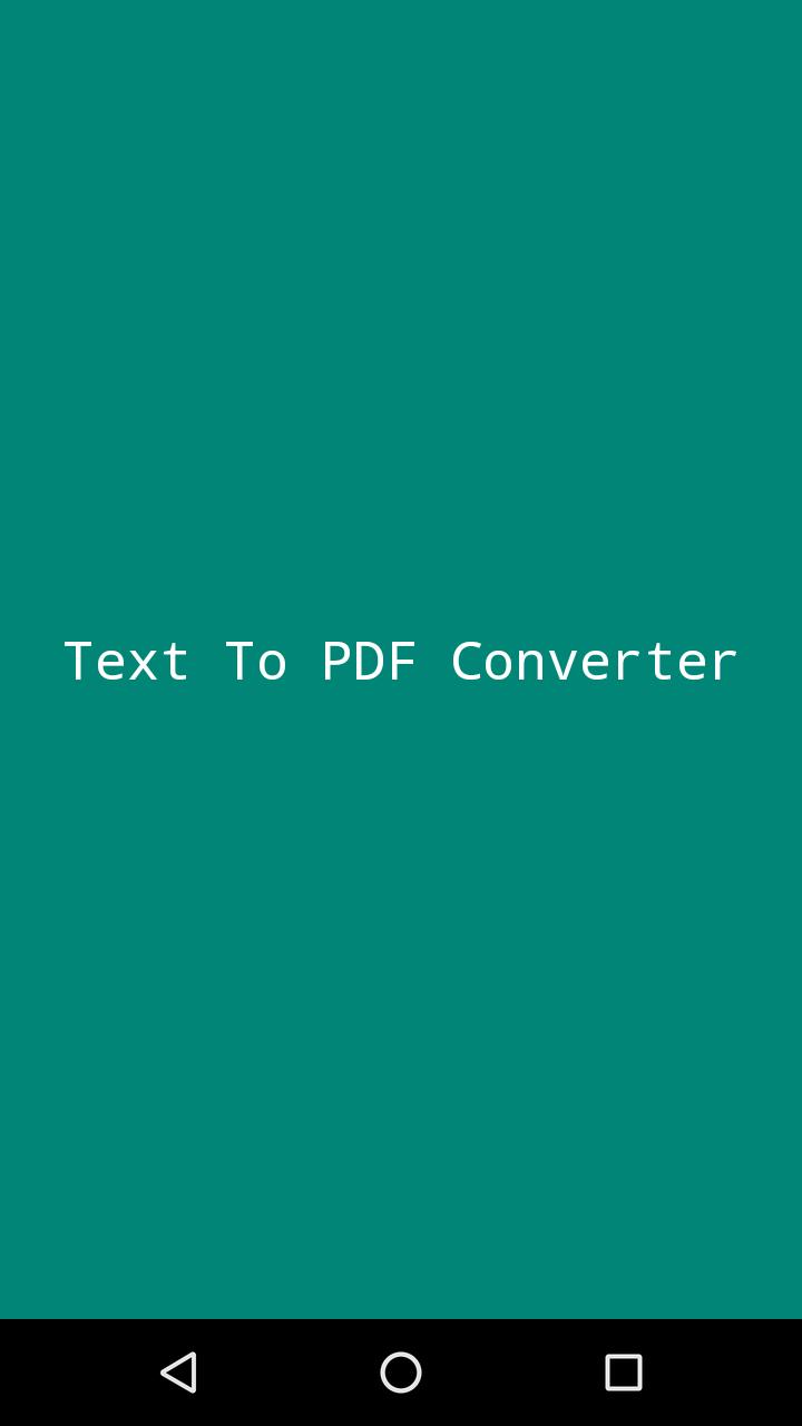 Text to pdf converter 1.2 Screenshot 1
