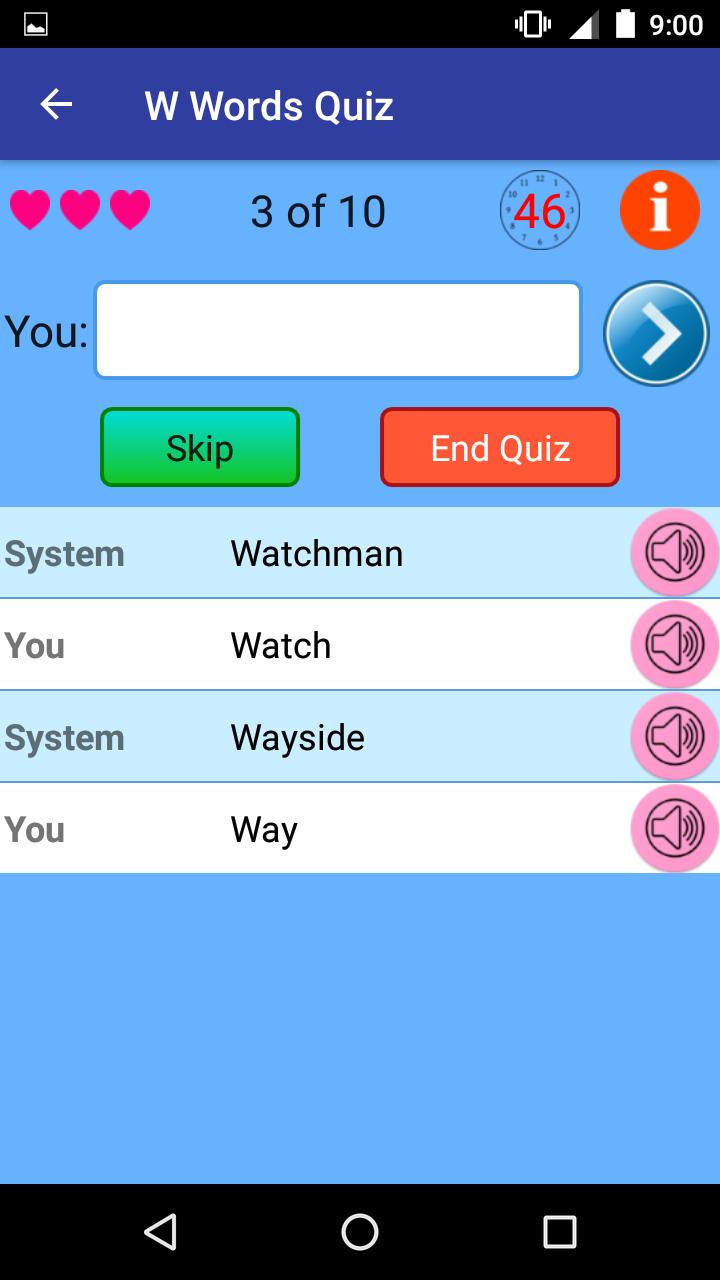 Start With Spelling Quiz 2.0 Screenshot 5