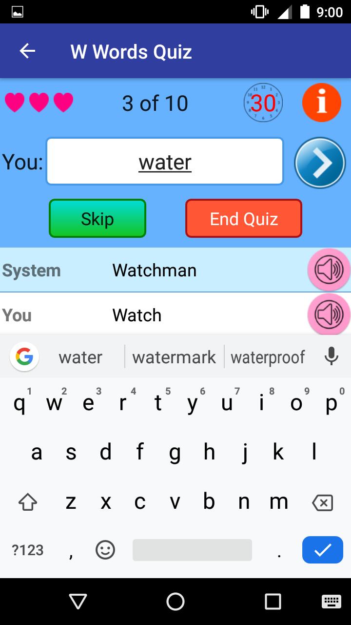 Start With Spelling Quiz 2.0 Screenshot 6