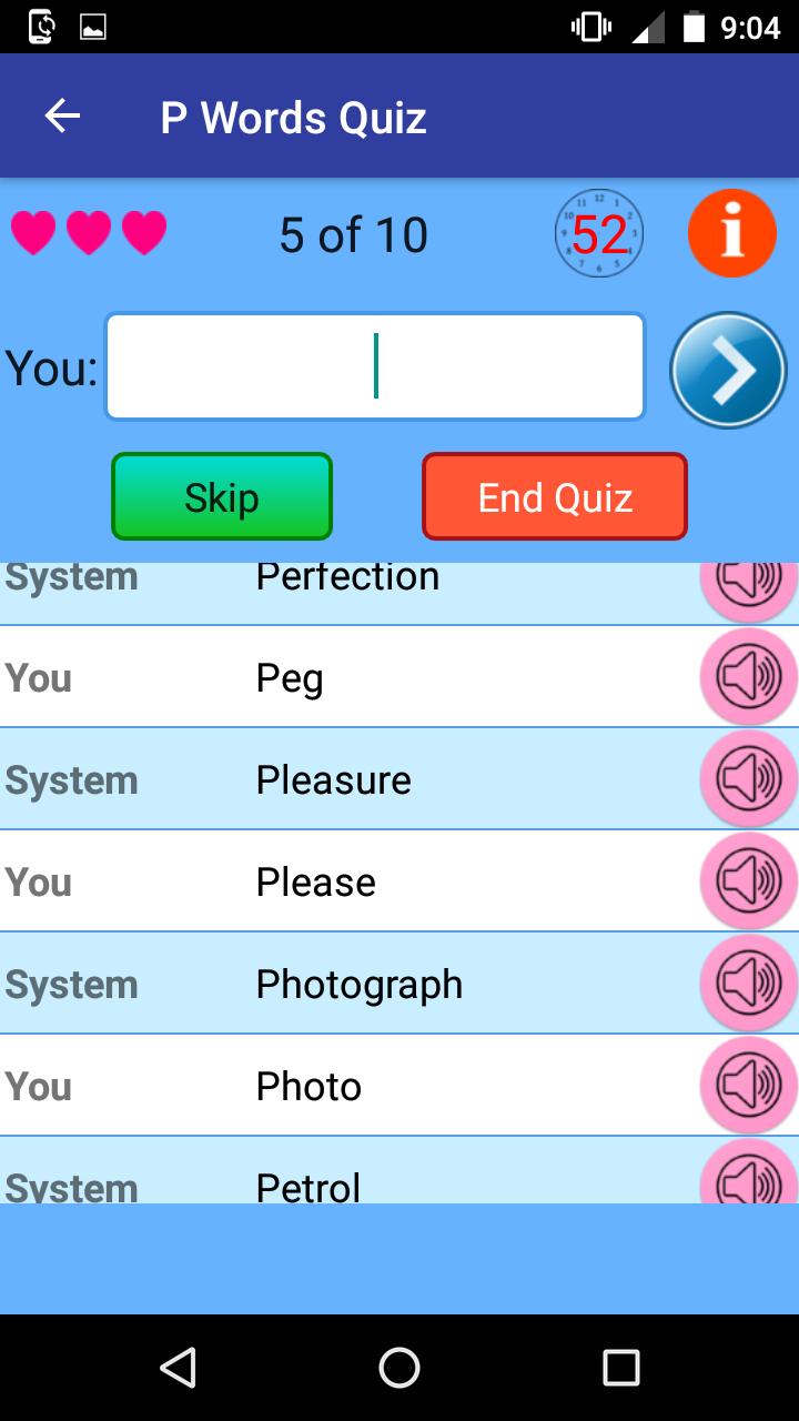 Start With Spelling Quiz 2.0 Screenshot 7