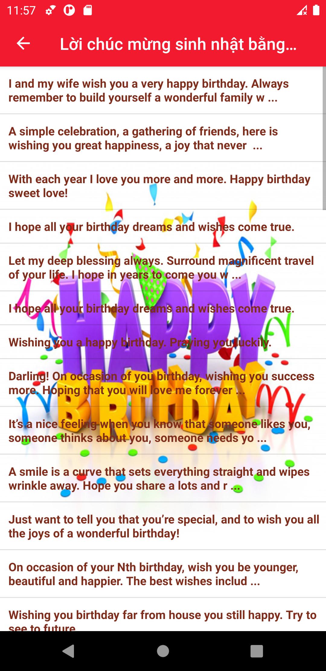 Lời chúc sinh nhật hay nhất - Birthday Wishes 10.22 Screenshot 16