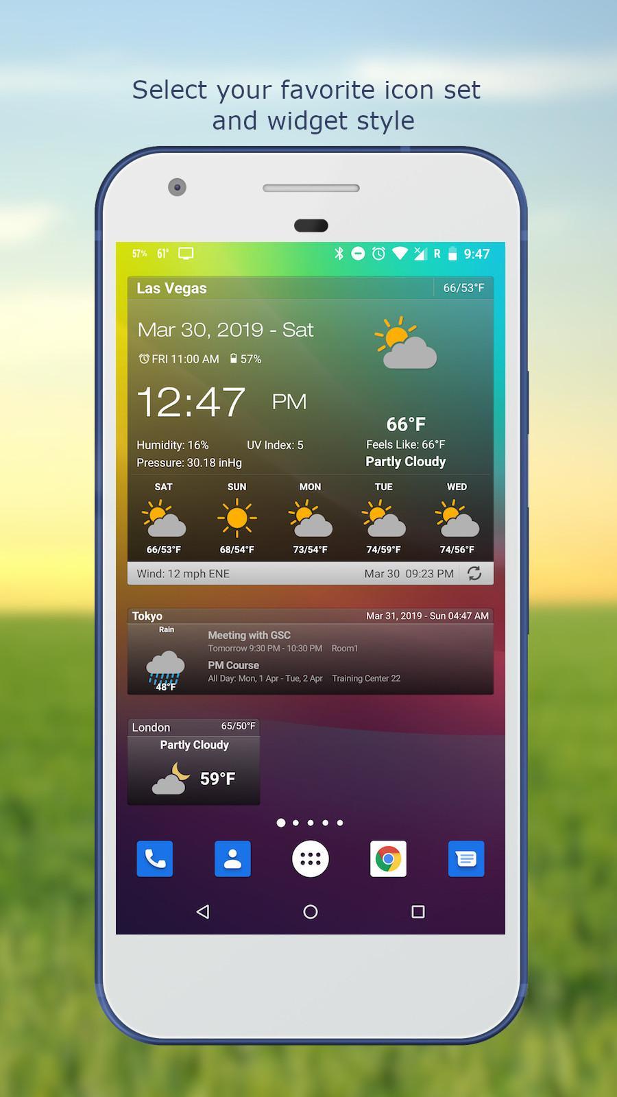 Weather & Clock Widget for Android 6.2.6.7 Screenshot 2