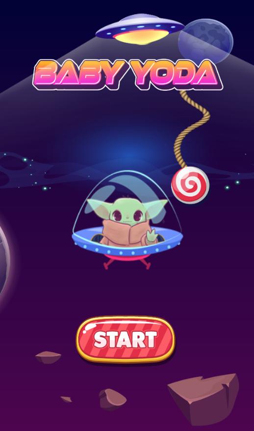 Galaxy Baby Yoda Cut Rope 2.0 Screenshot 1