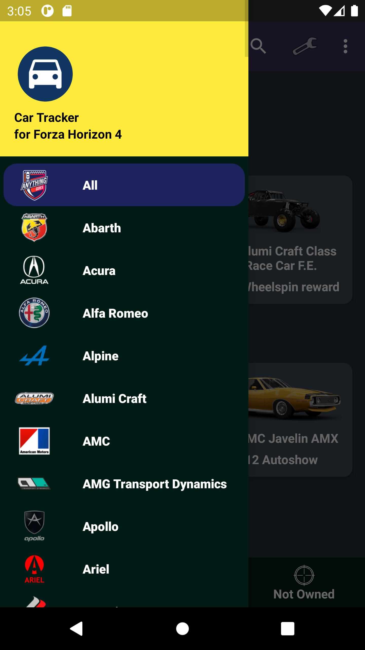 Car Tracker for Forza Horizon 4 1.2.9 Screenshot 2