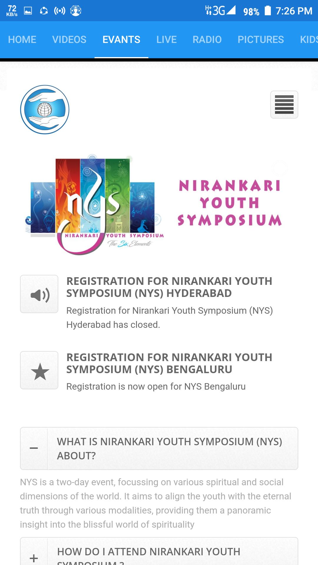 Nirankari App : Events, Live, Videos, Radio & Kids 1.2.44 Screenshot 3