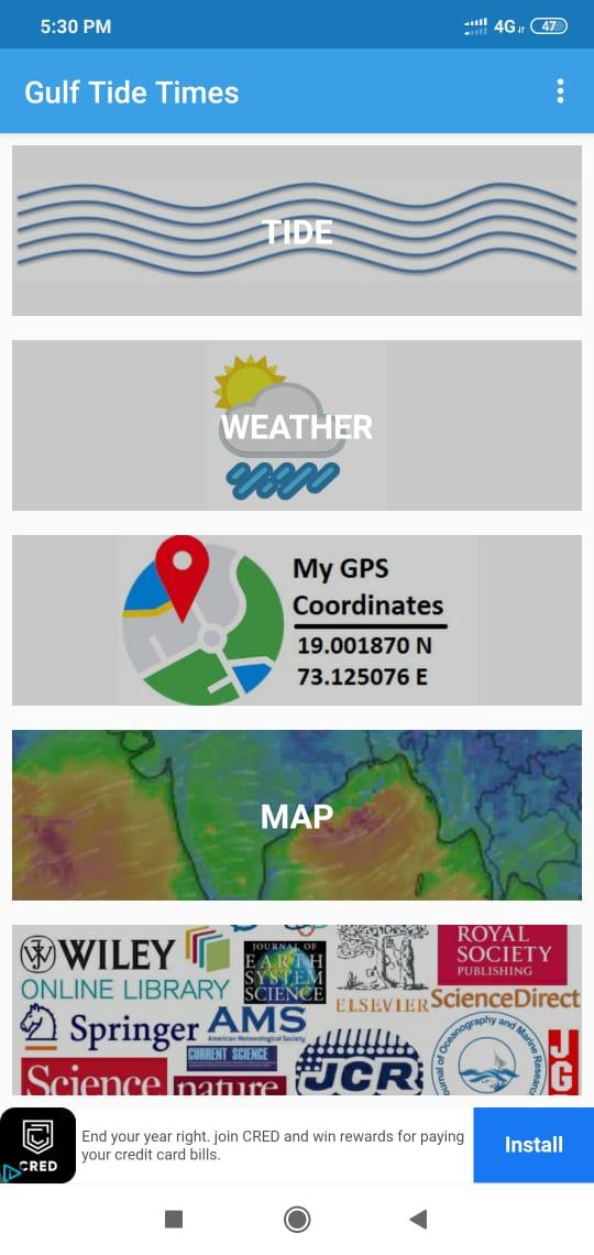 Gulf Tide Times Weather GPS & Map Integrated 9.3.9.1 Screenshot 1