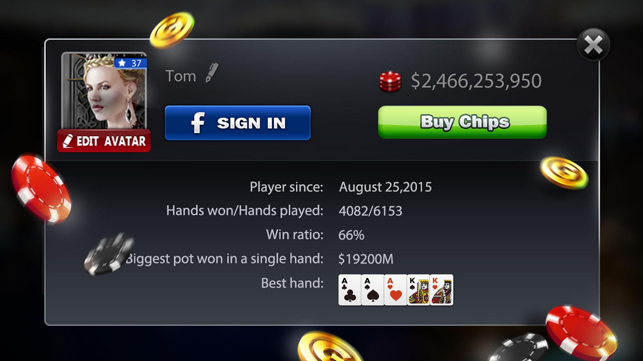 Spark Poker - Live Texas Holdem Free Casino 2.7 Screenshot 3