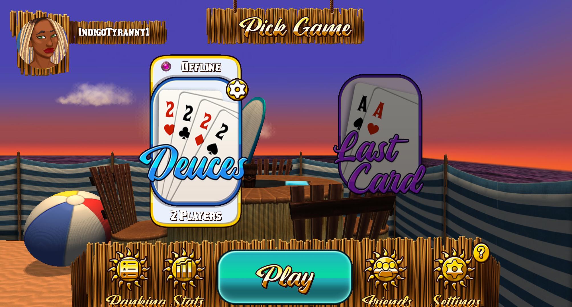 Card Room Deuces & Last Card, Playing Cards 1.2.3 Screenshot 2