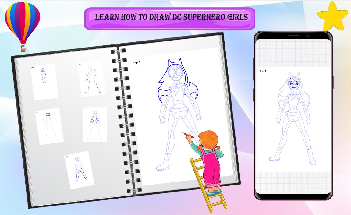 How to Draw SuperHero Girls 0.0.2 Screenshot 3