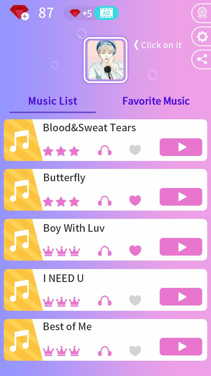 Kpop music game 2020 - Magic Dream Tiles 1.28 Screenshot 1