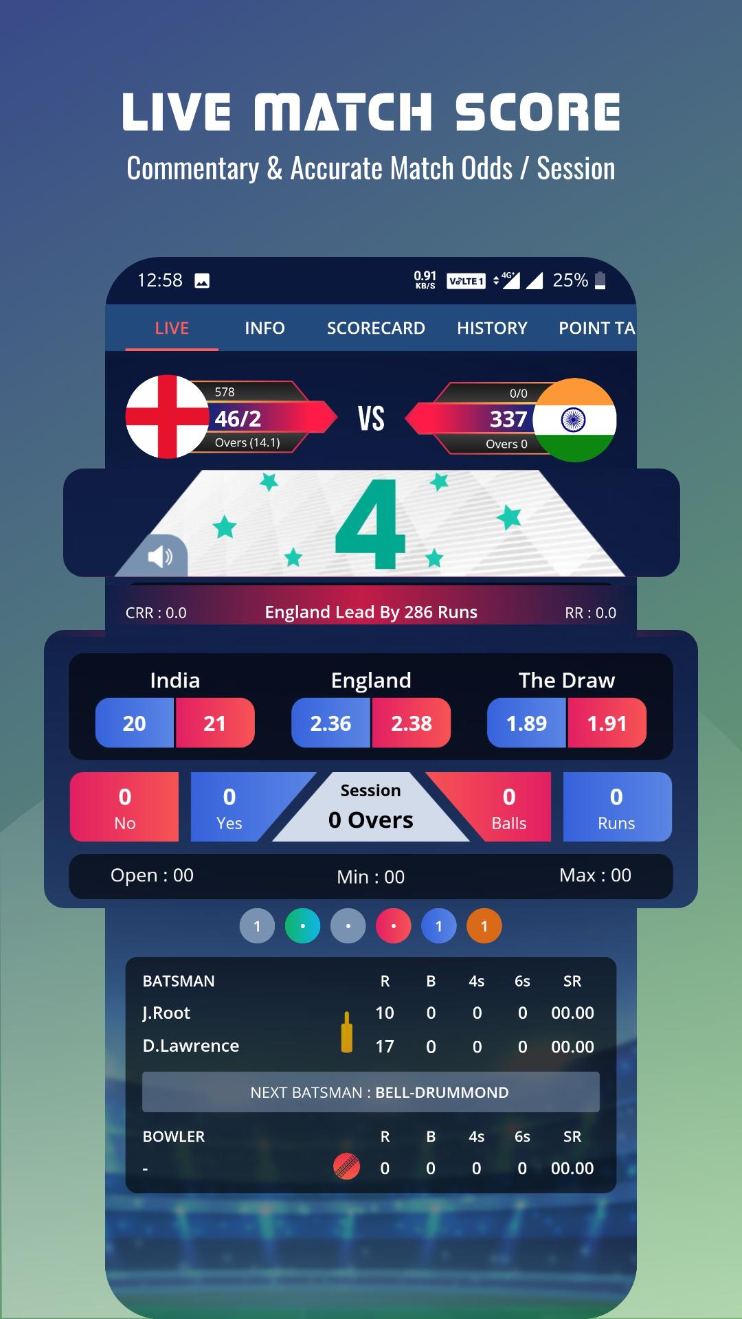 Eagle Cricket Live Line cricket scorecard live 1.3 Screenshot 4