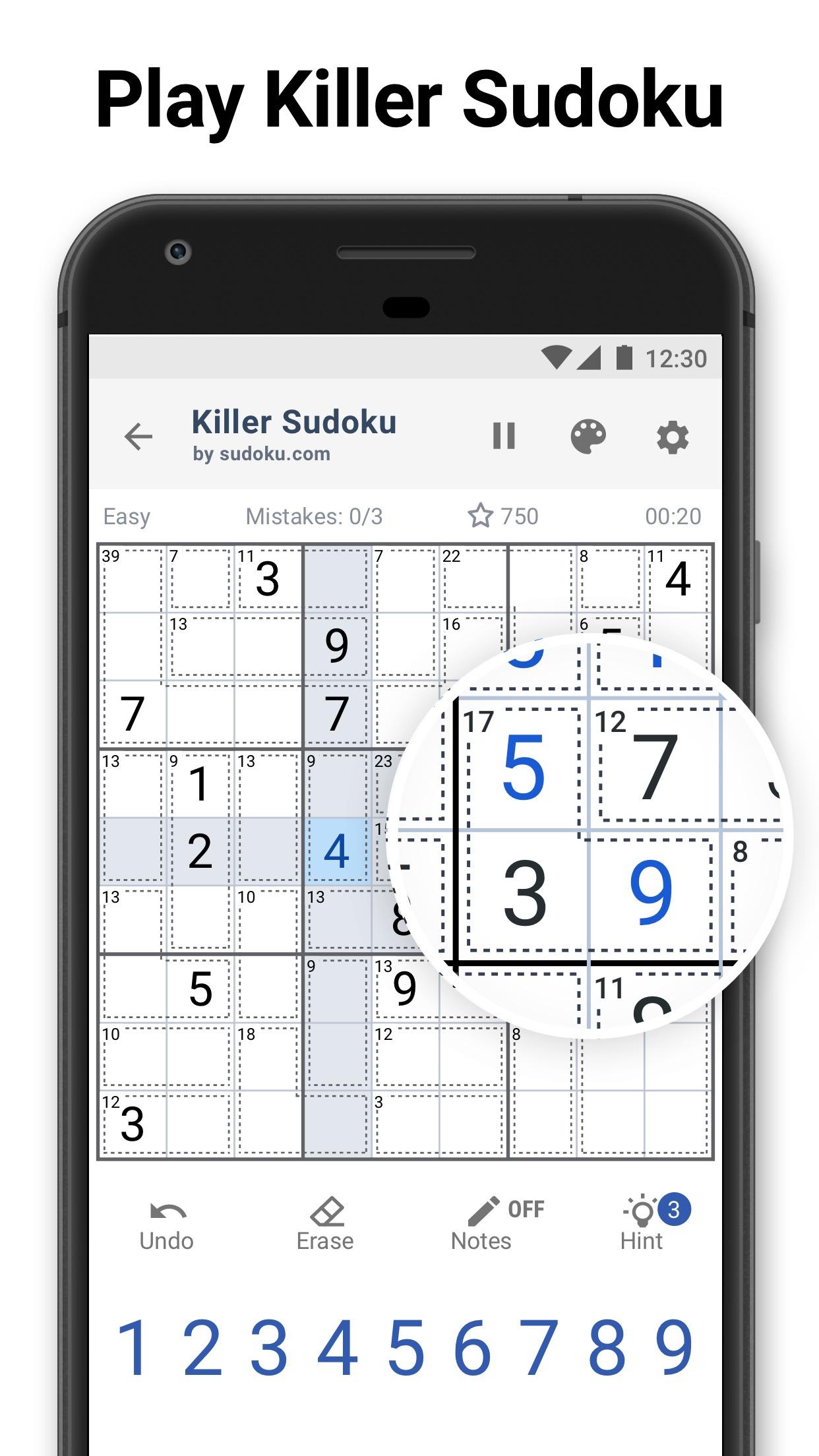 Killer Sudoku by Sudoku.com - Free Logic Puzzles 1.2.1 Screenshot 1