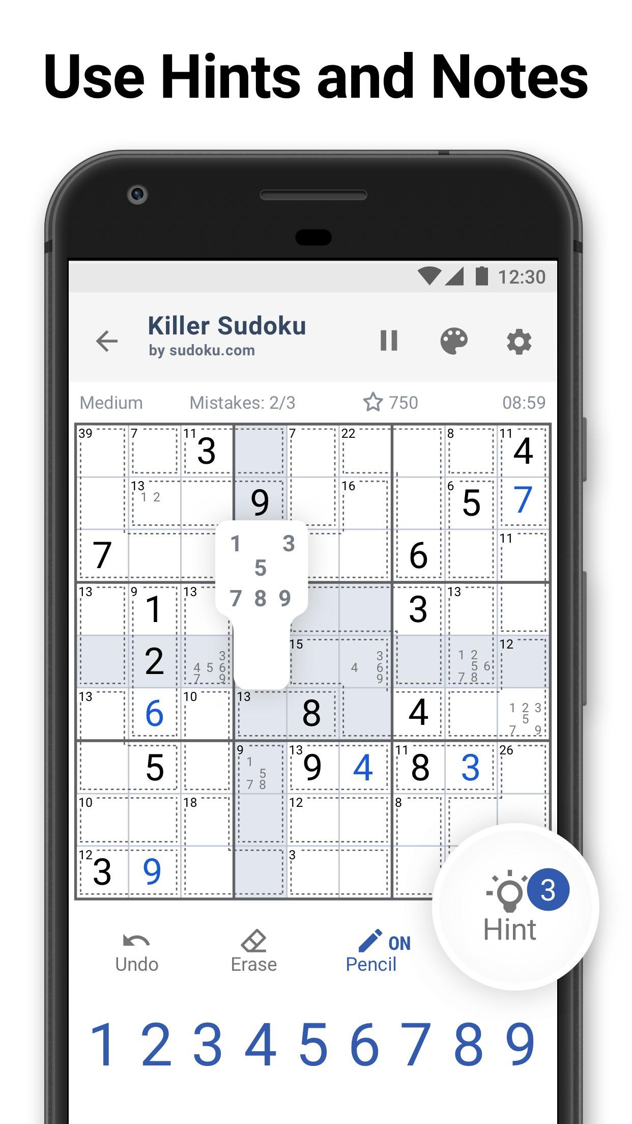 Killer Sudoku by Sudoku.com - Free Logic Puzzles 1.2.1 Screenshot 7