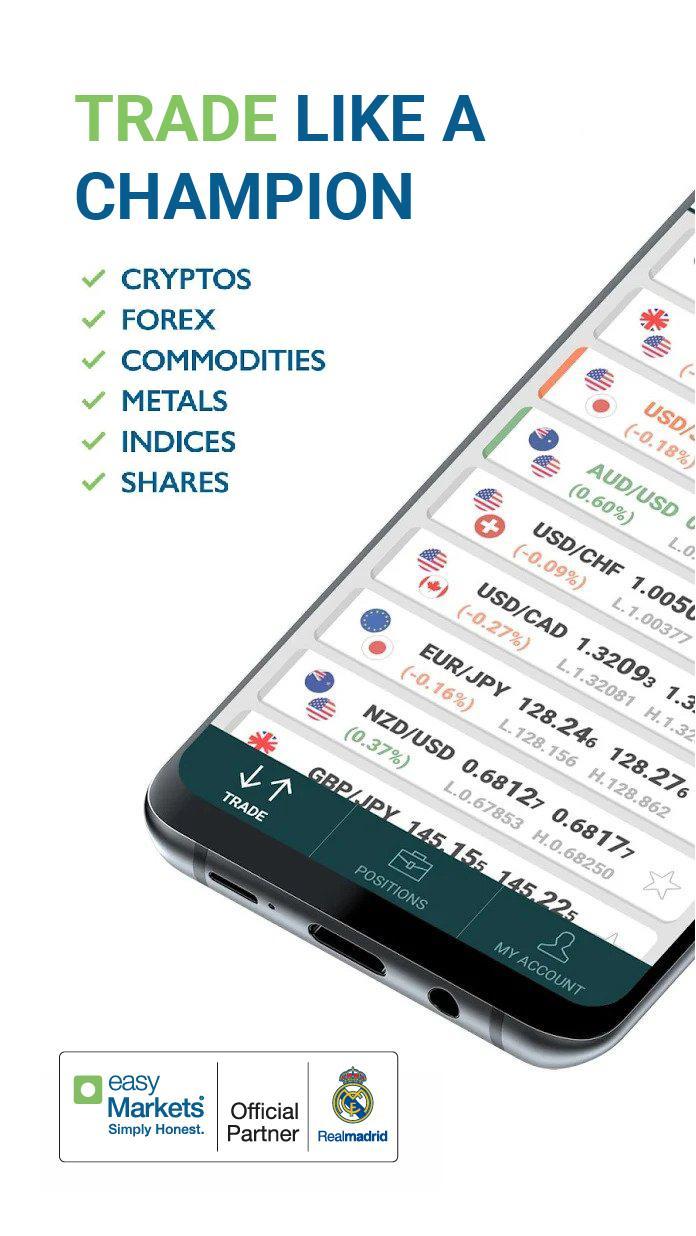 easyMarkets Trade Forex, Bitcoin, Oil and Shares 1.24.0 Screenshot 1