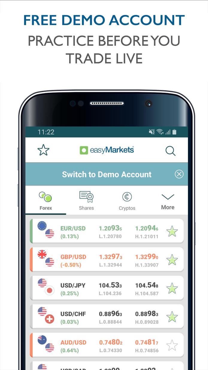 easyMarkets Trade Forex, Bitcoin, Oil and Shares 1.24.0 Screenshot 3