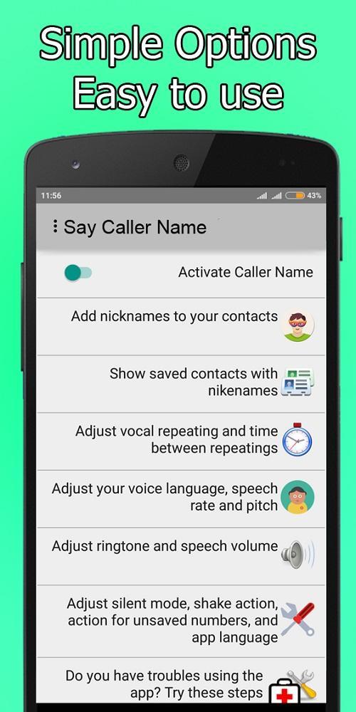Say Caller Name Hands Free 2021 8.7 Screenshot 1