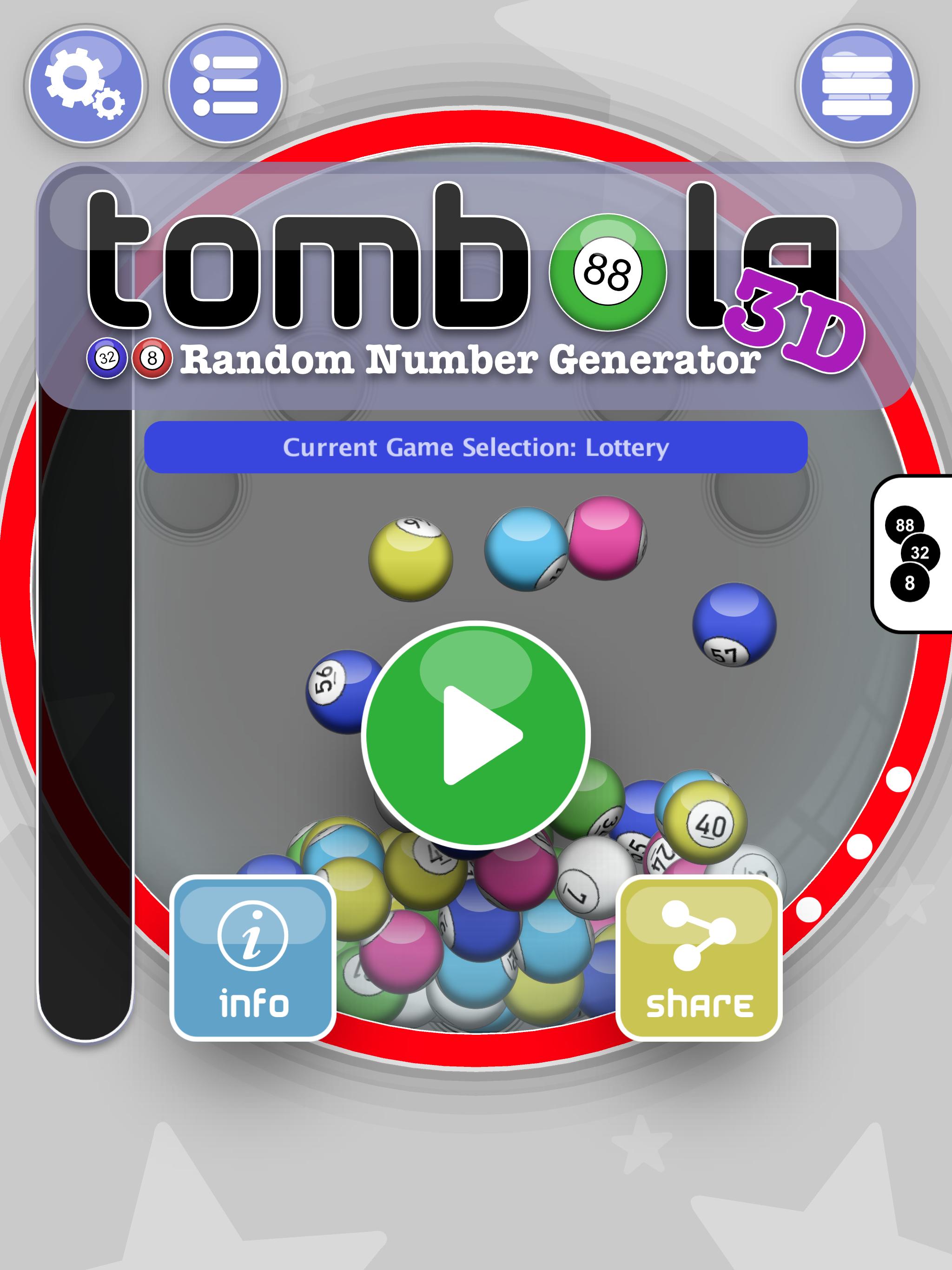 Tombola 3D - Random Number Generator 1 Screenshot 15