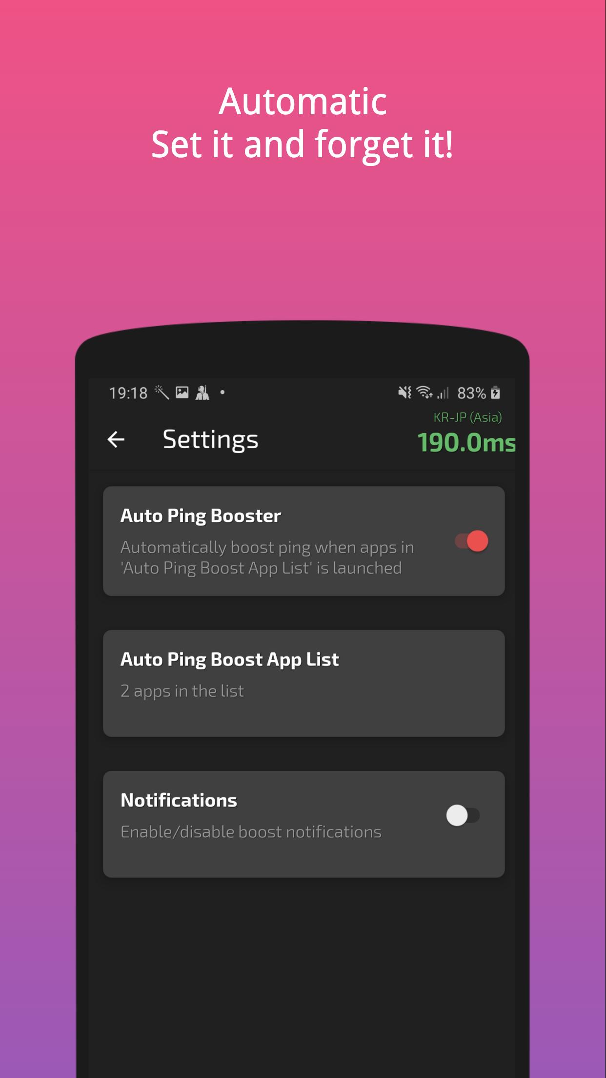 Ping Booster Free ⚡Winner settings for better ping 1.0.30 Screenshot 2