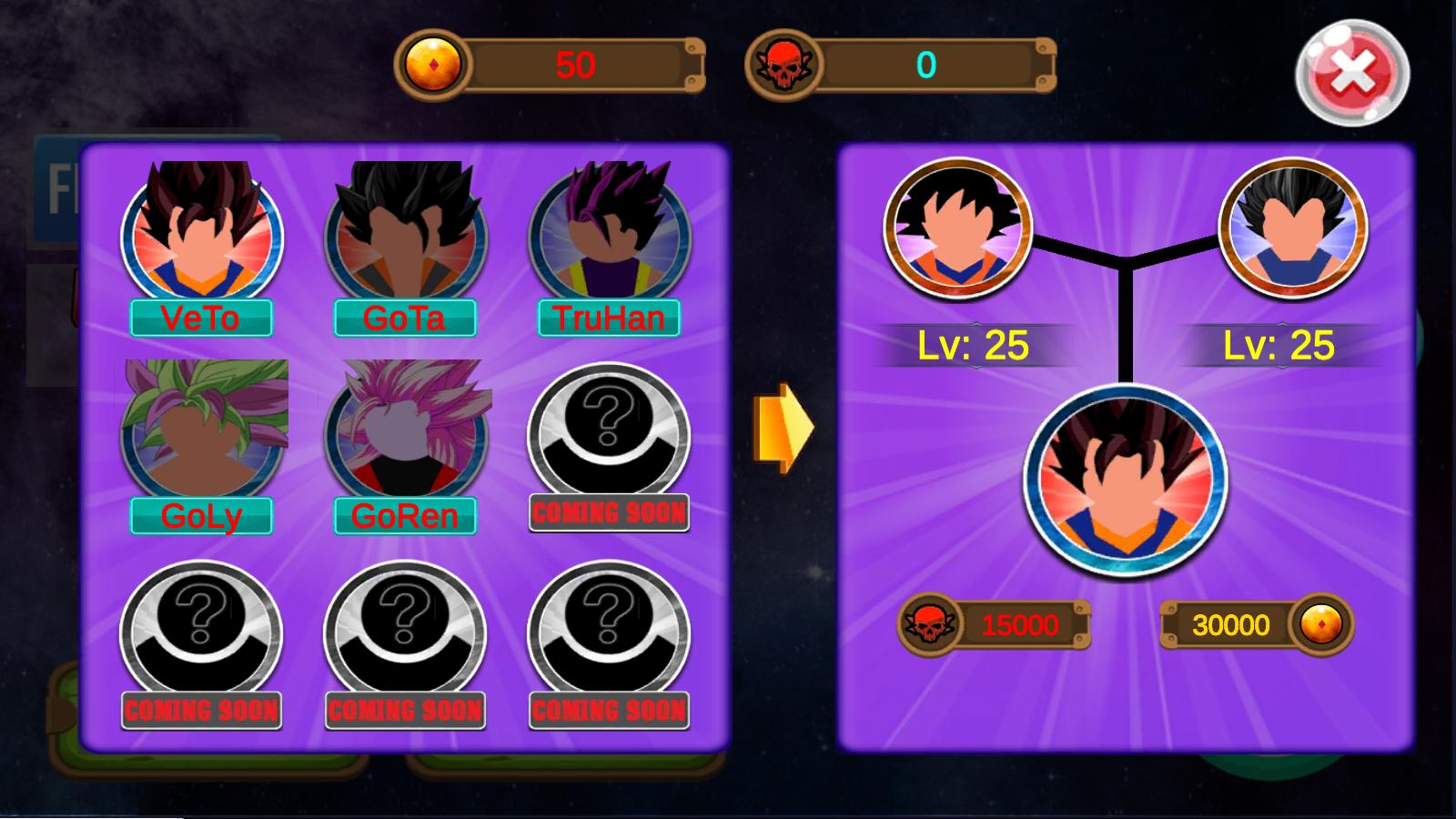 Dragon Ball Z fighting games 8.0 Screenshot 1