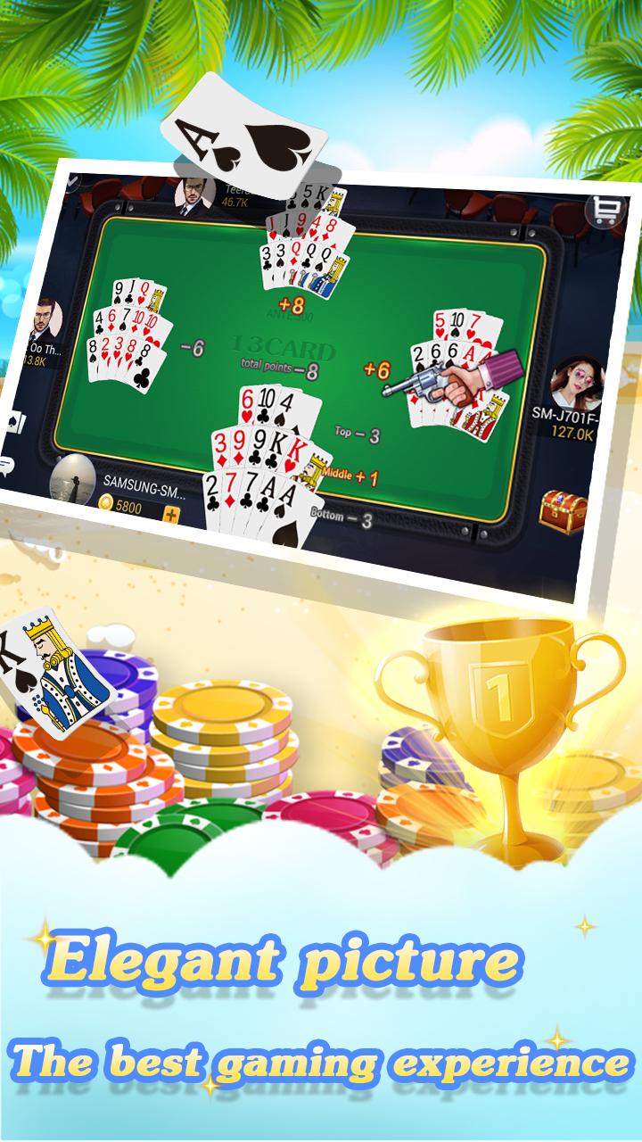 Chinese poker - Pusoy, Capsa susun, Free 13 poker 1.0.0.23 Screenshot 2