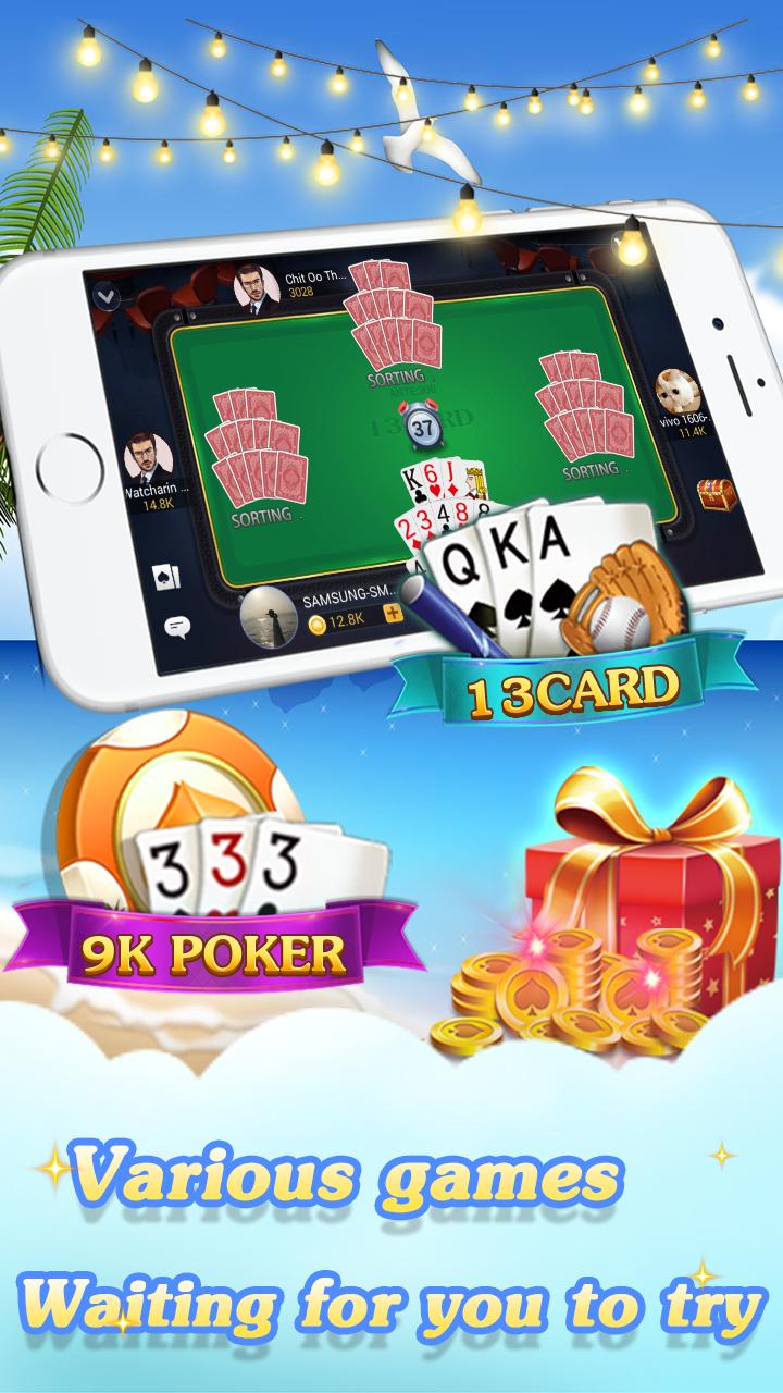 Chinese poker - Pusoy, Capsa susun, Free 13 poker 1.0.0.23 Screenshot 3