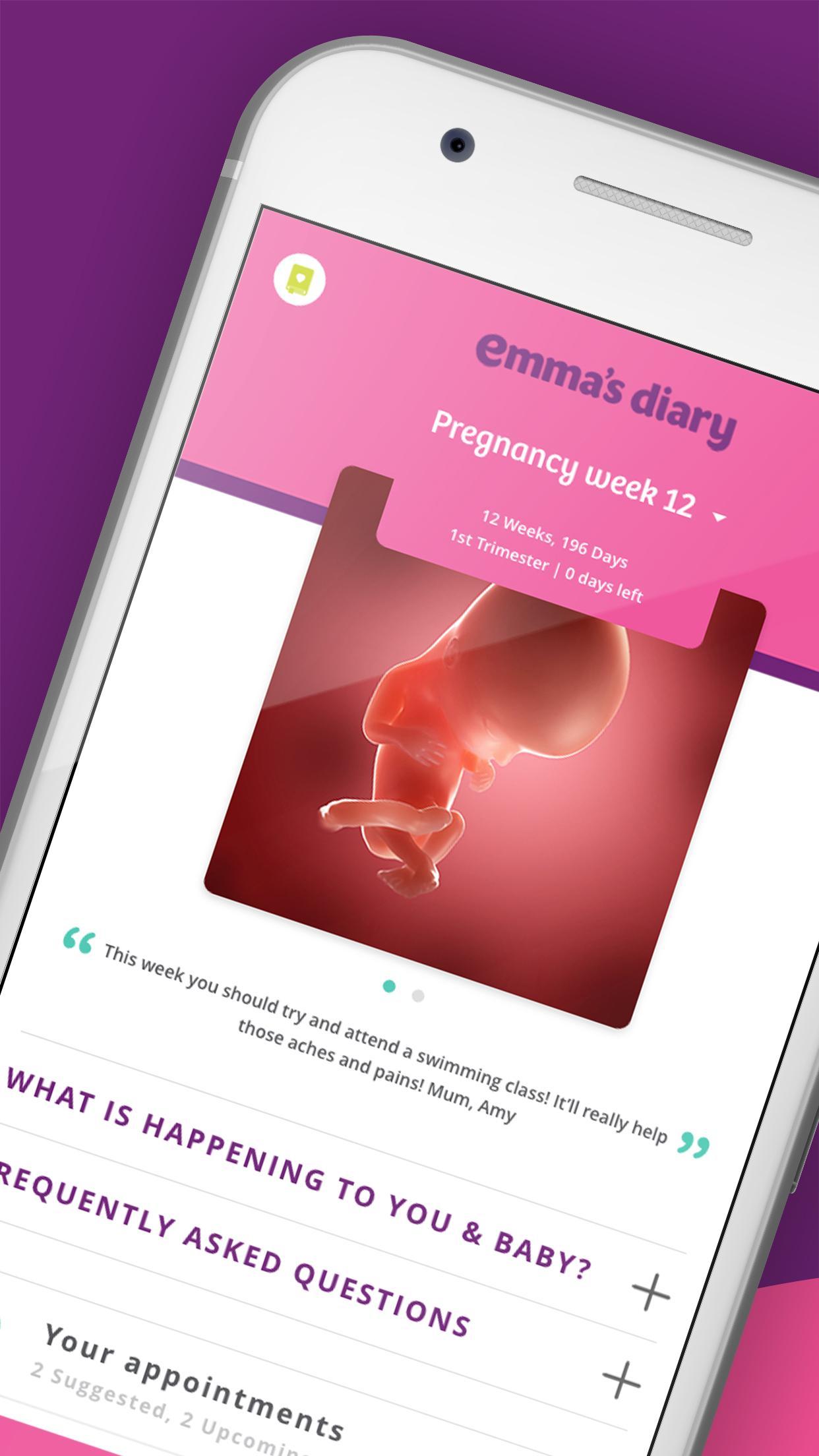 Emma’s Diary - Pregnancy Tracker & Baby Milestones 1.3.2 Screenshot 1