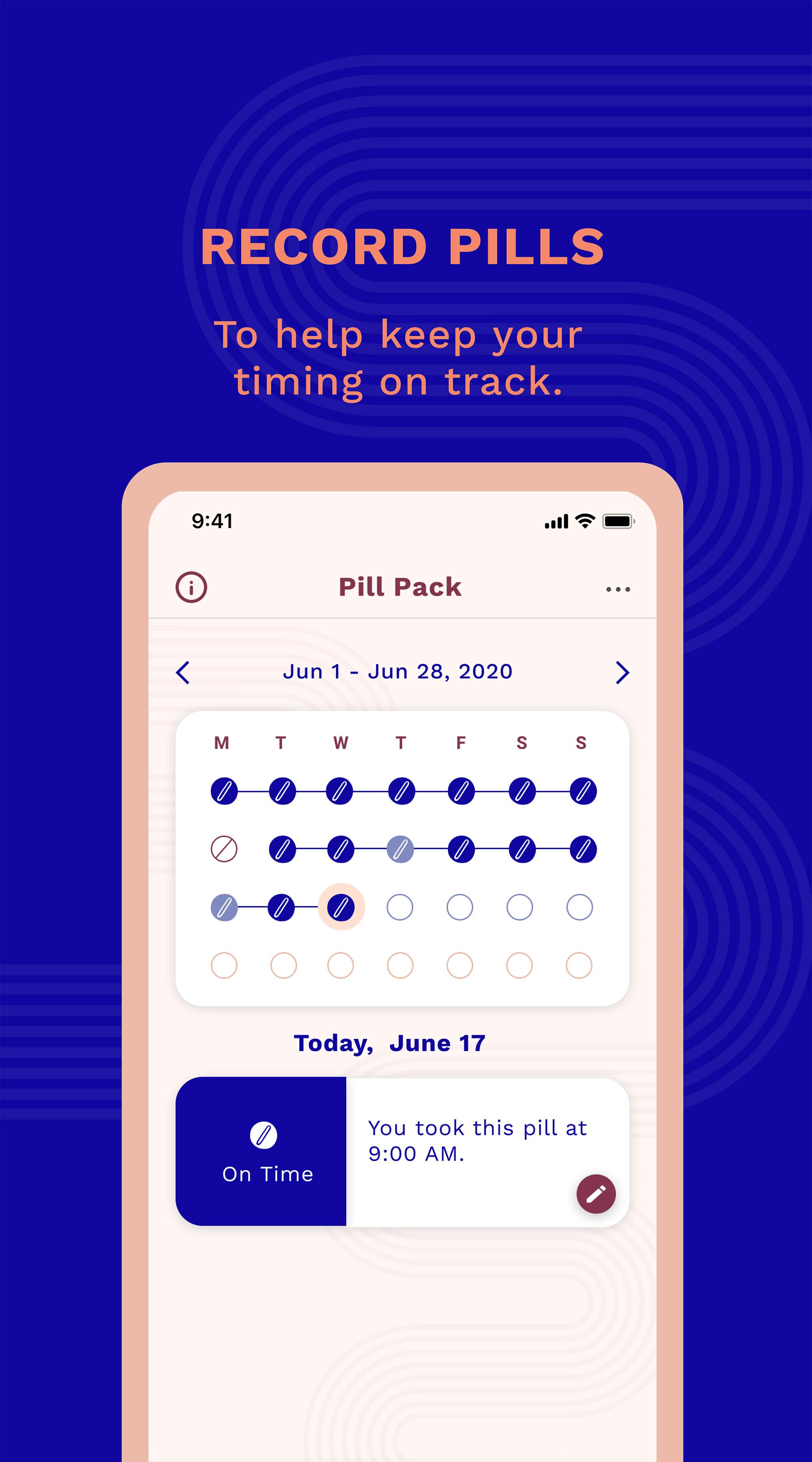 Emme Pill & Health Tracker 2.3 Screenshot 1