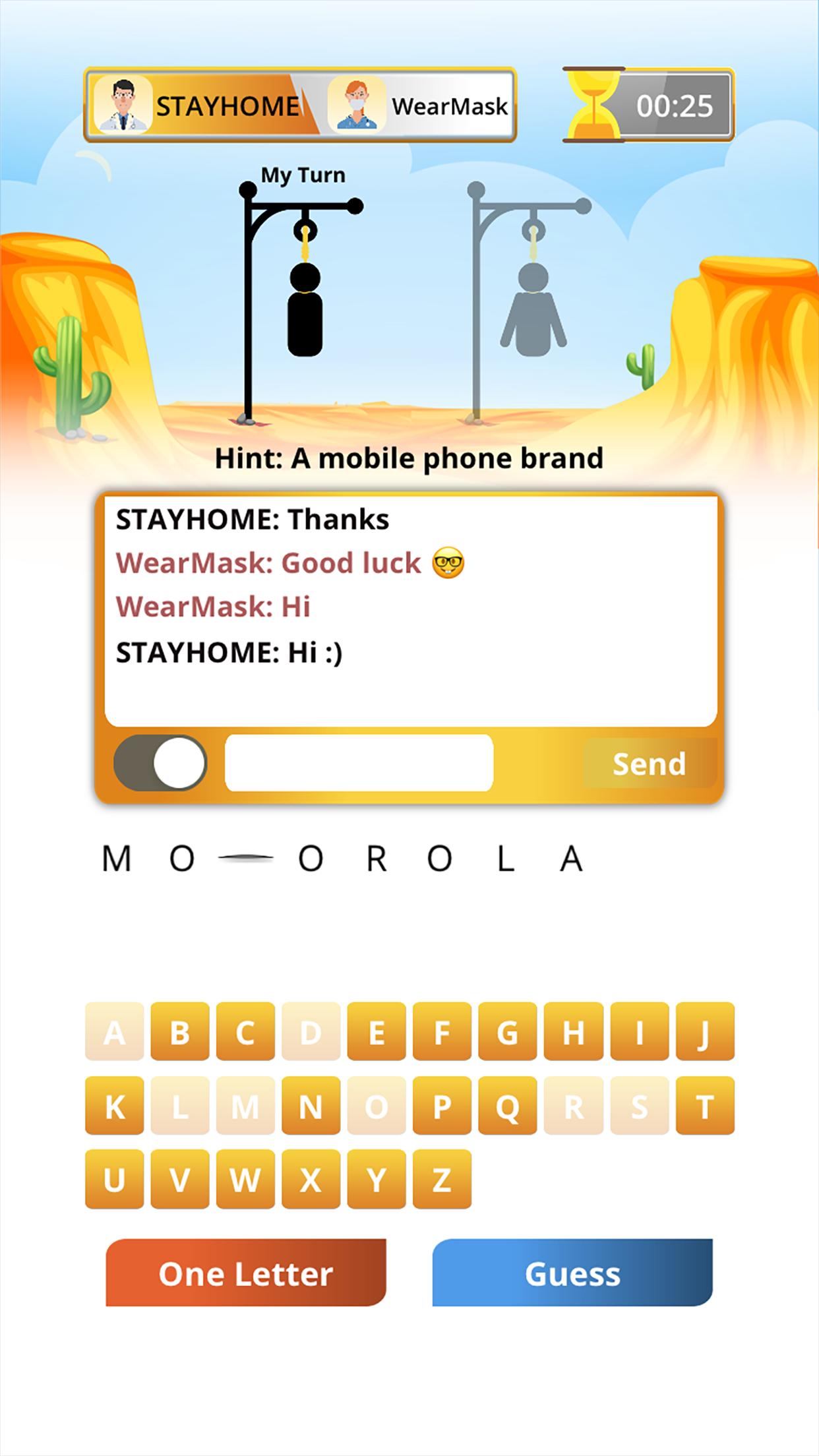 Hangman Multiplayer - Online Word Game 7.9.0 Screenshot 2