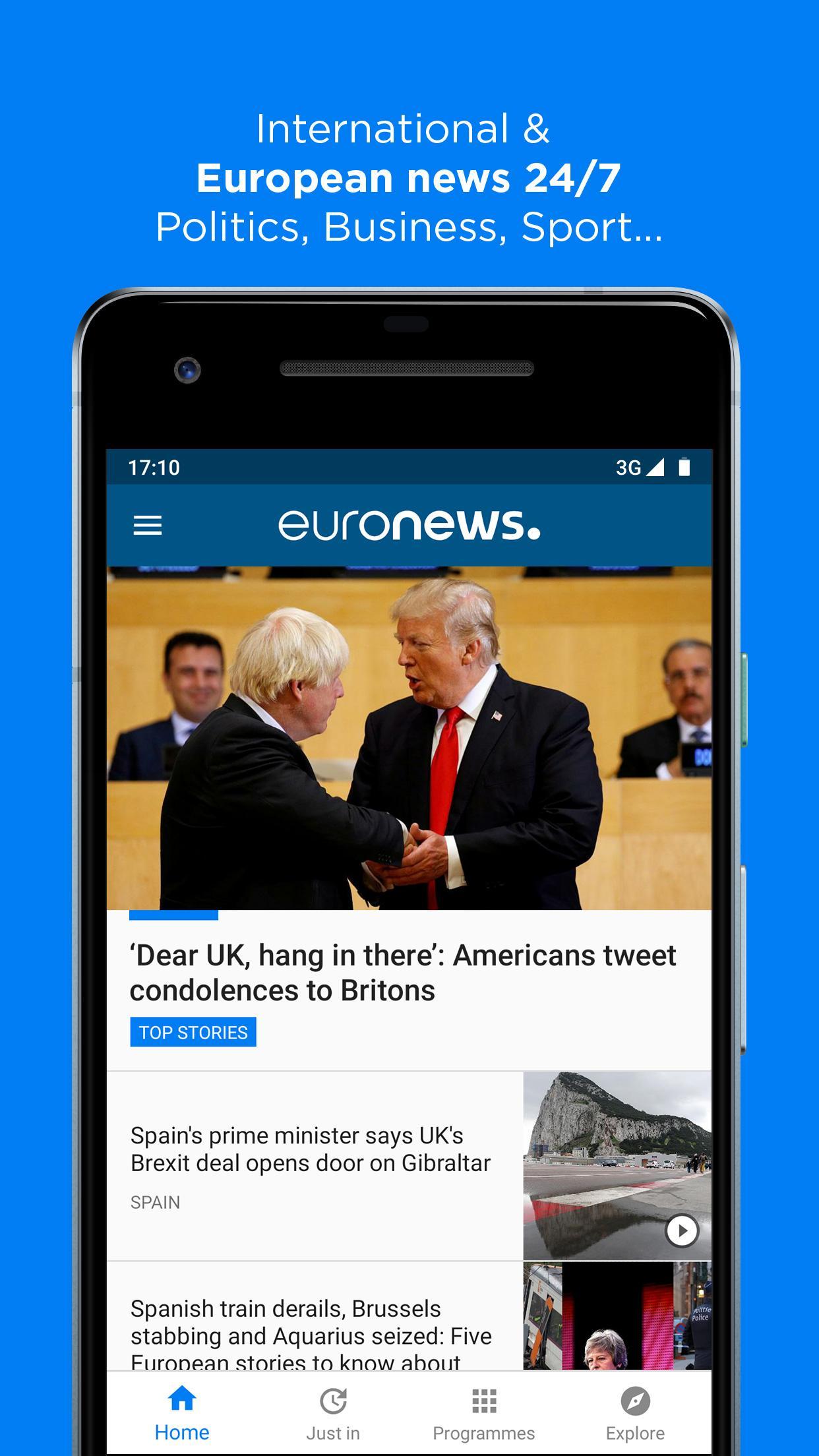 Euronews Daily breaking world news & Live TV 5.2.1 Screenshot 1