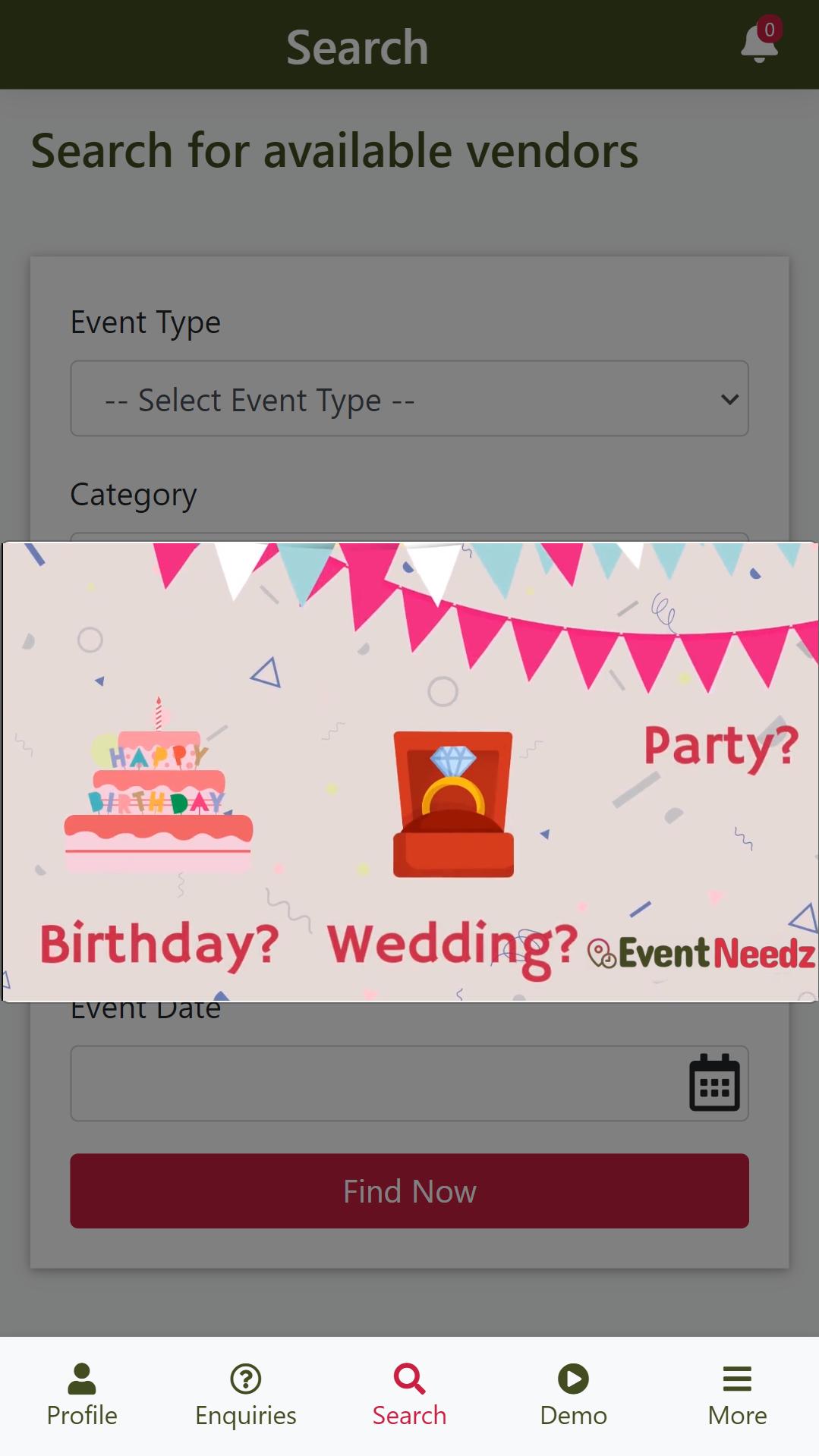 Event Needz 1.0.4 Screenshot 1