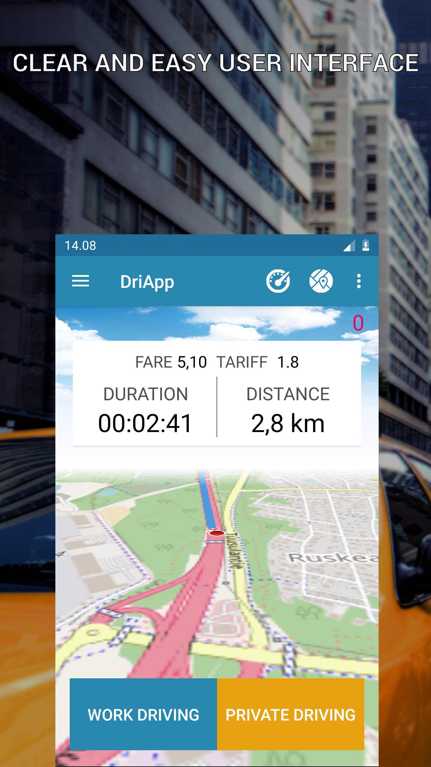Digital mileage tracker : DriApp 8.87-310121 Screenshot 2