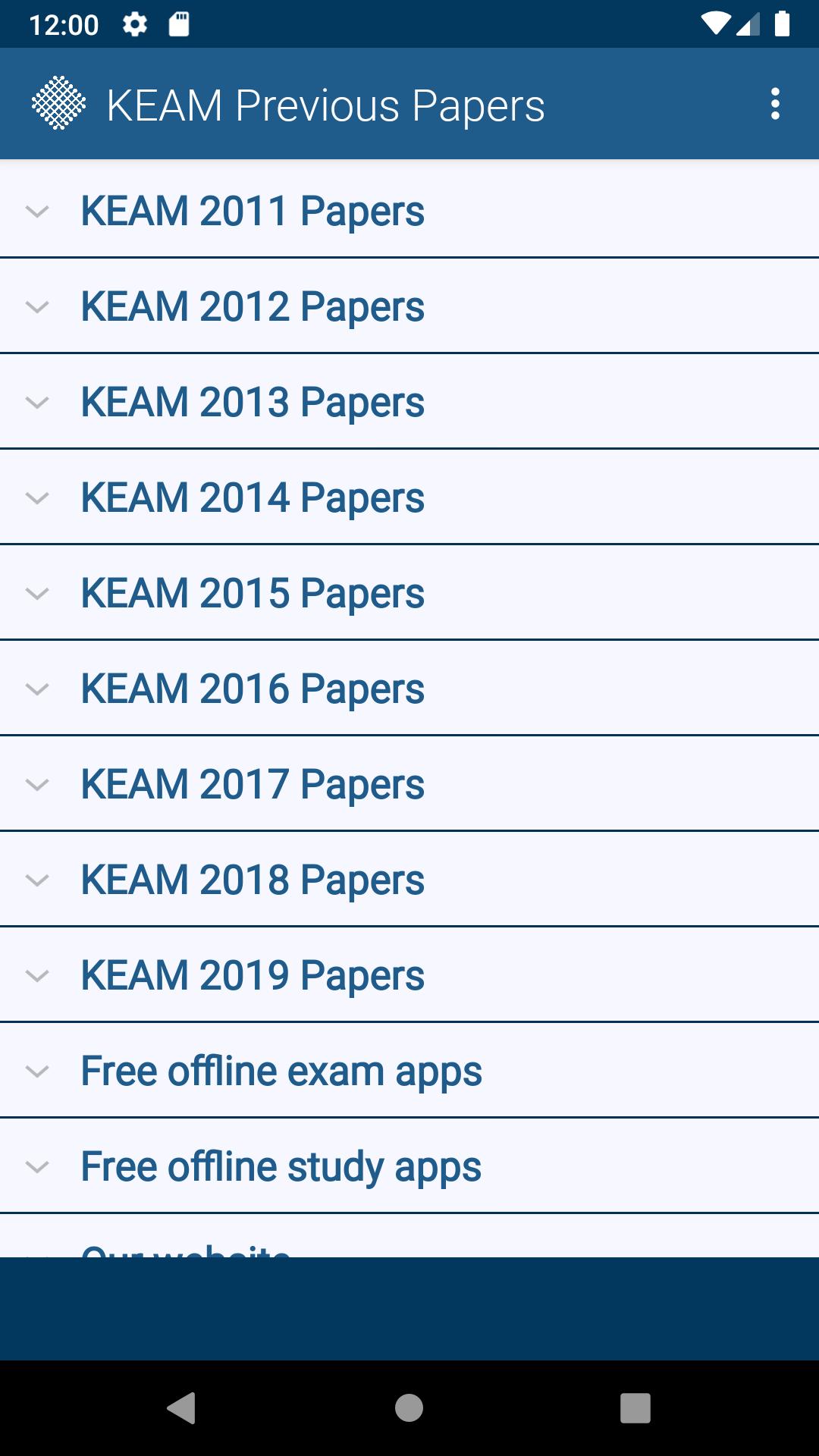 KEAM Previous Papers Free Practice 1.0 Screenshot 1